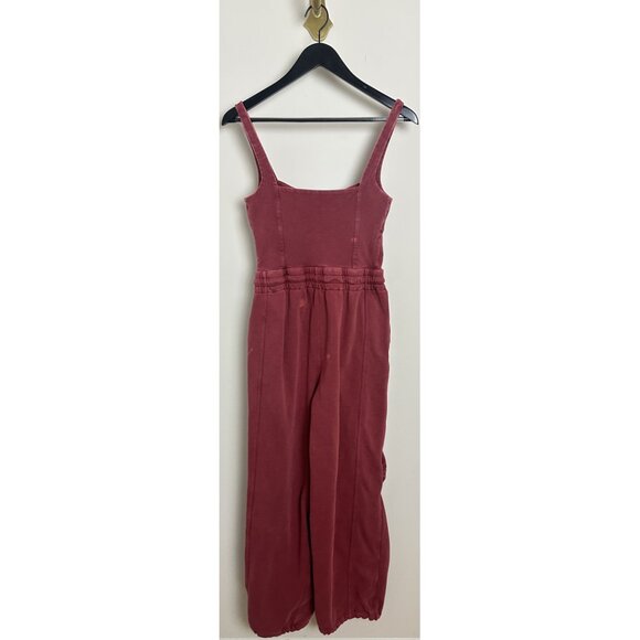 FREE PEOPLE Movement Inbound Onesie Stretch Jumpsuit in Crimson Size Small - Picture 5 of 10
